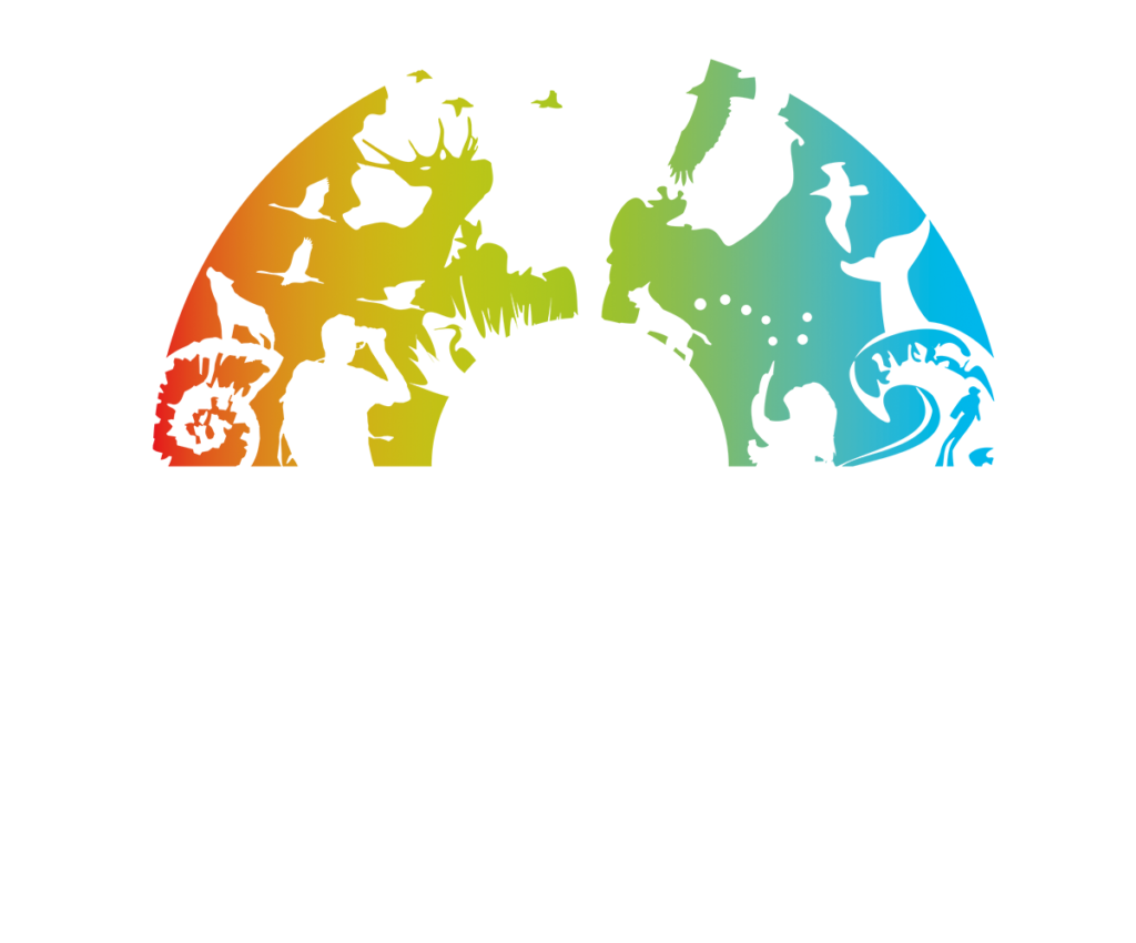 Logo colorido con texto VI Congreso Nacional de Ecoturismo. Mariñas Coruñesas del 18 al 20 de octubre 2022